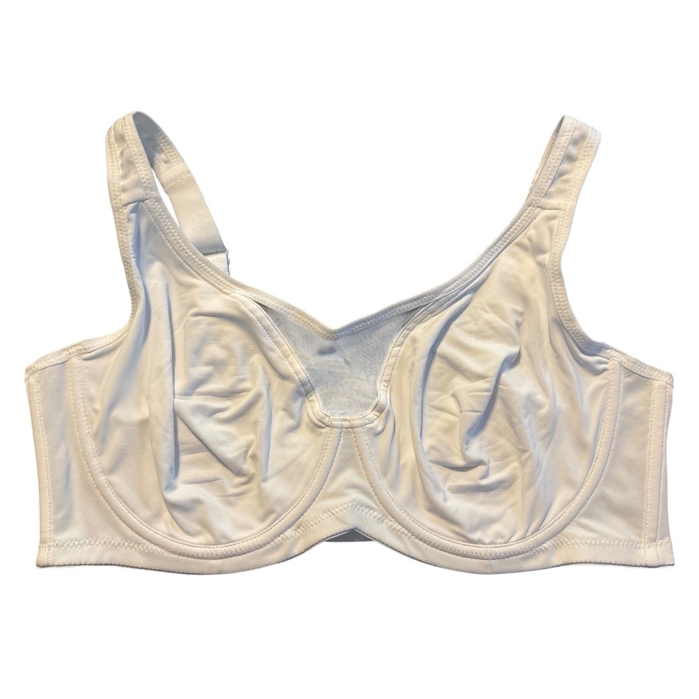NEW White Unlined Underwire Full Figure Full Coverage Support Bra 38D